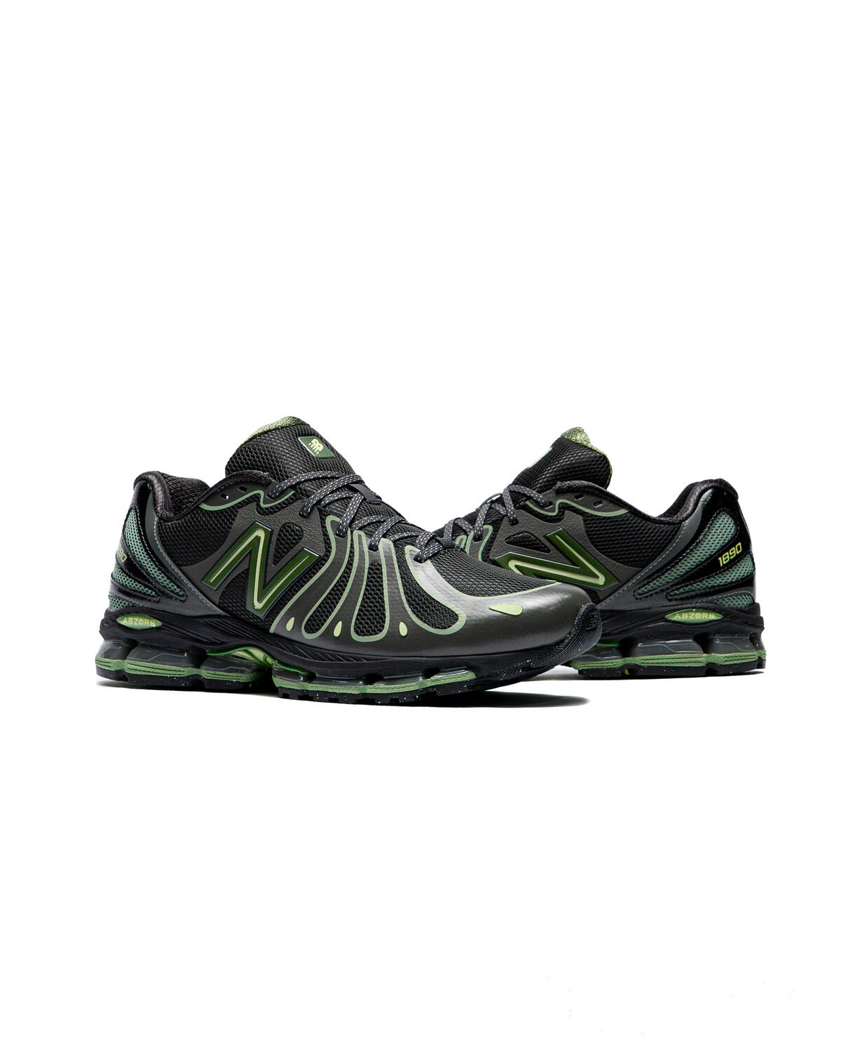 New Balance Abzorb 1890 - Faded Black / Utility Green (Women's) - Image 58