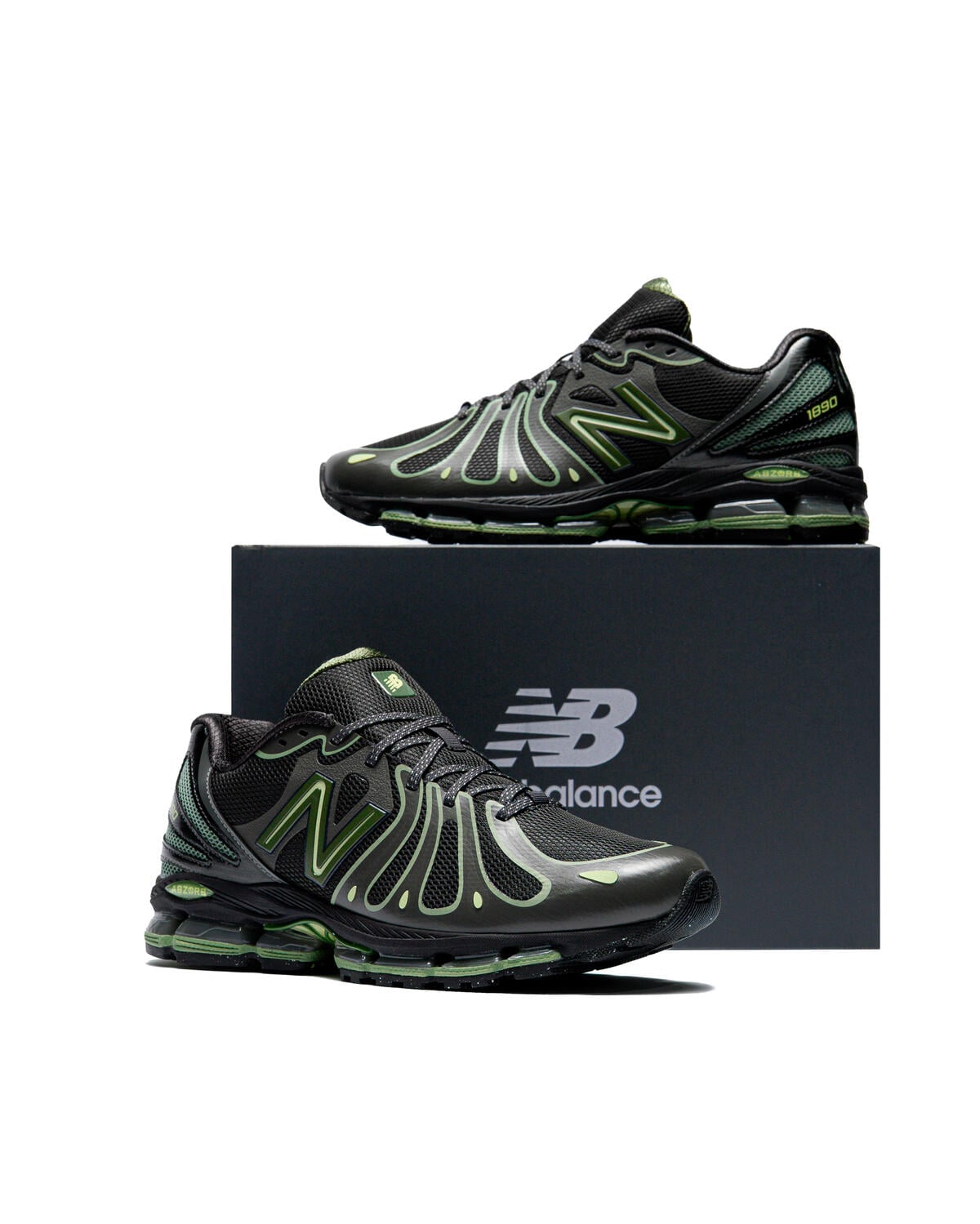 New Balance Unisex 1890 Faded Black Utility Green U189071H (Women's) - Image 49