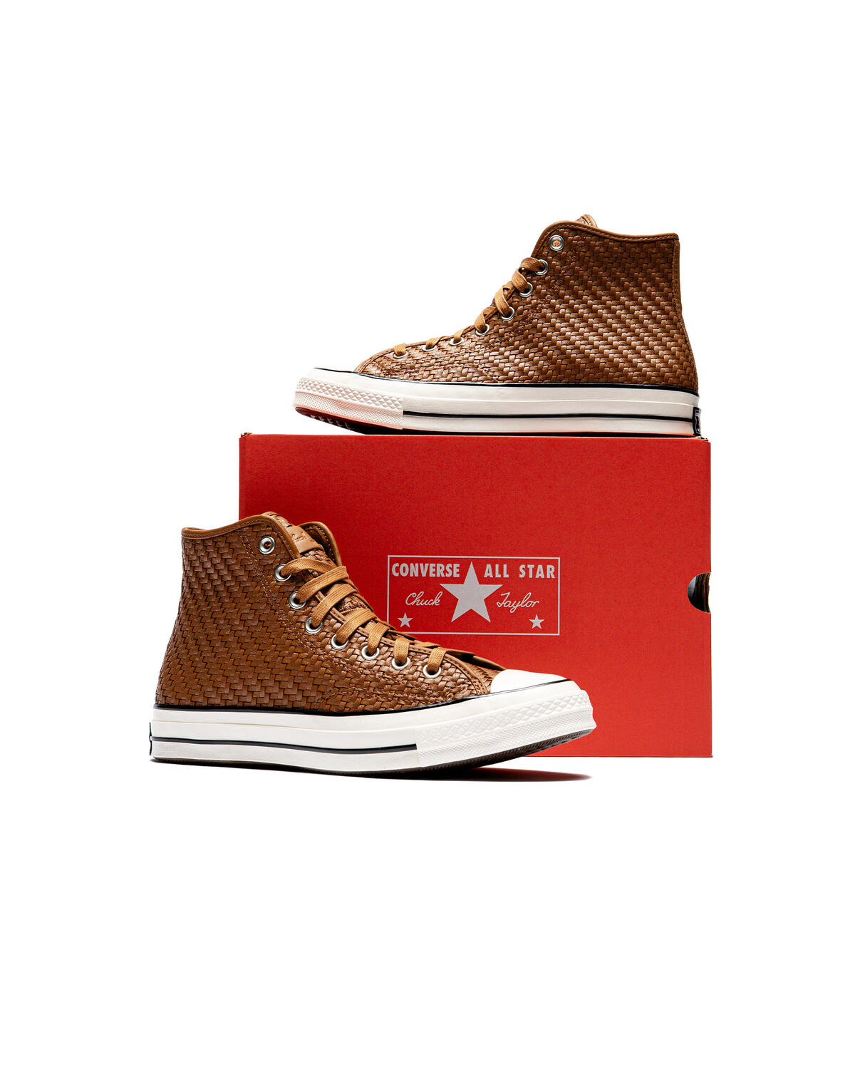 ⭐Converse Chuck 70 Hi Premium Woven Leather 8 Mens Shoes Sneakers Brown A19734C Converse Chuck 70 Plus HI in Brown | SVD USA main image 4