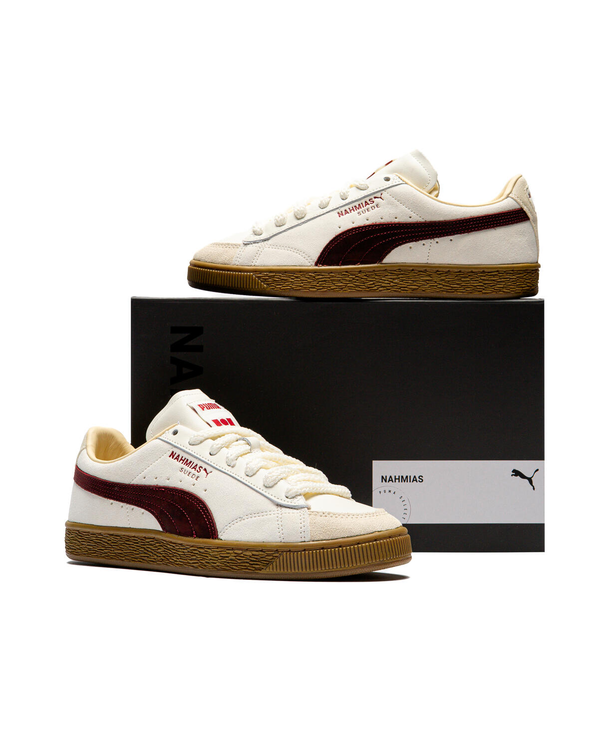 Puma x Nahmias Suede Vintage 'Warm White/Archive Gold/For All Time Red' - Image 32