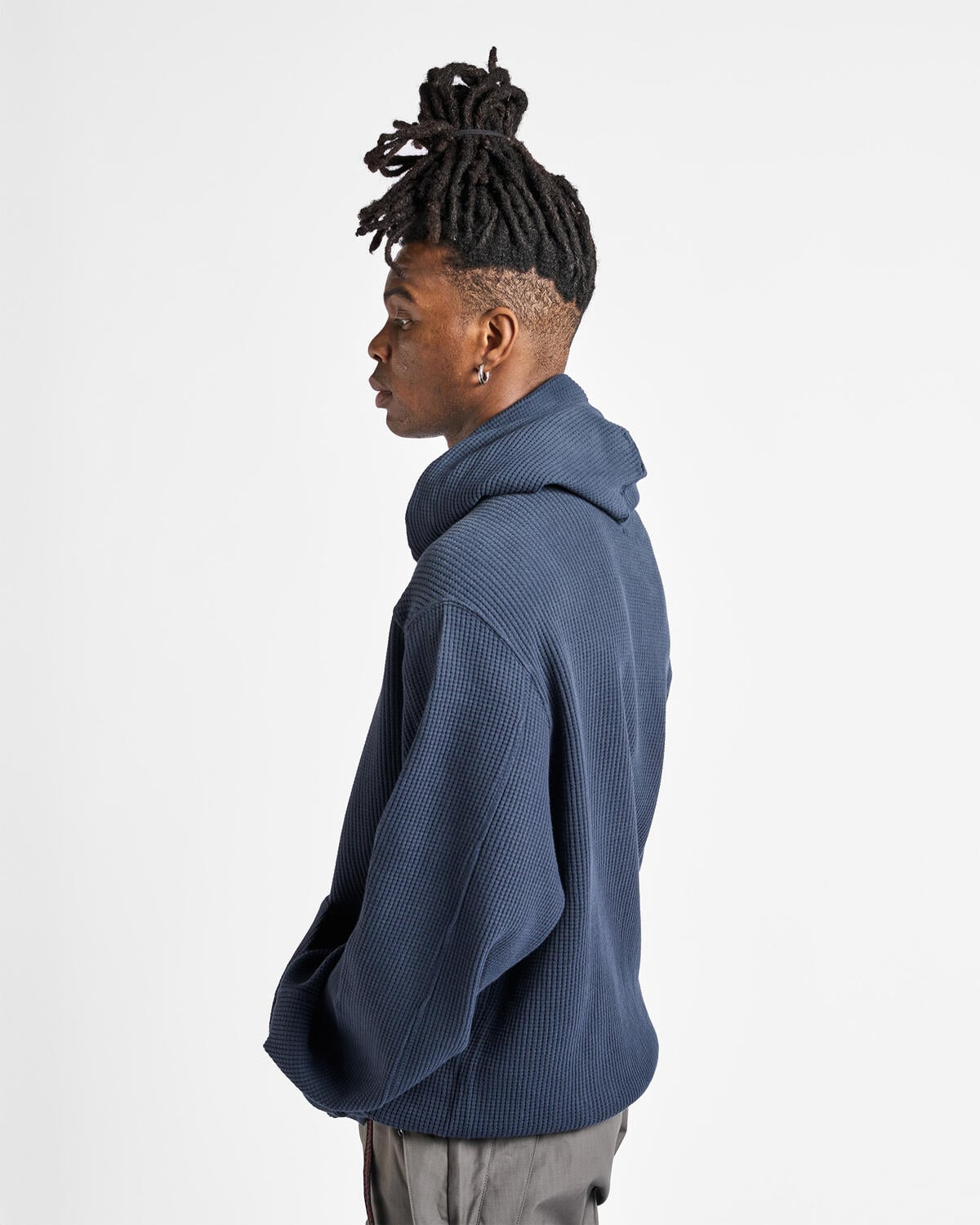 ROA Bee Sun Faded Organic Waffle Zip Up Hoodie | YBMW034FA31 