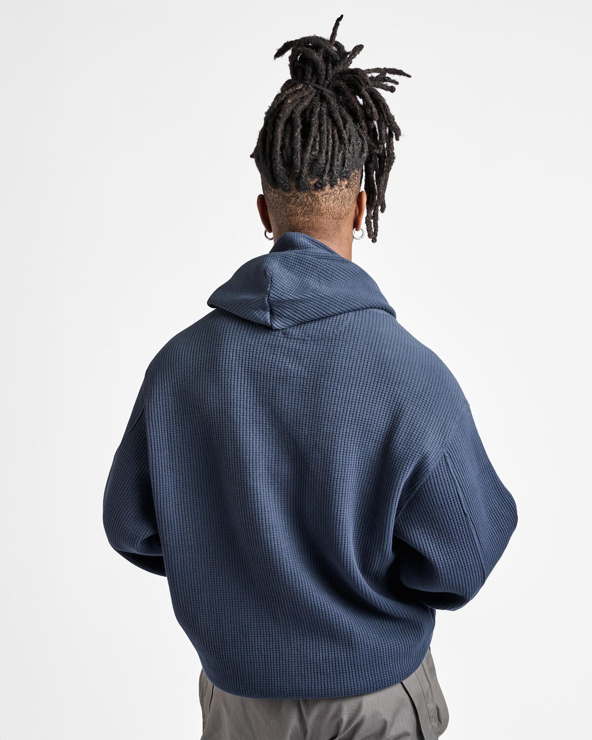 ROA Bee Sun Faded Organic Waffle Zip Up Hoodie | YBMW034FA31 