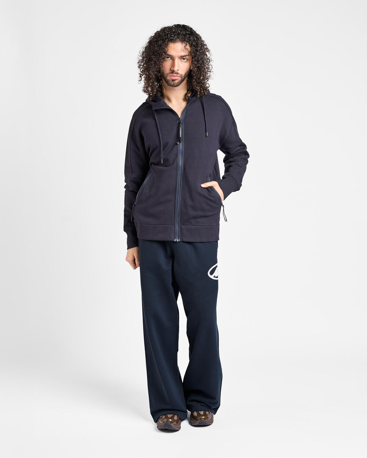C.P. Company Diagonal Raised Fleece Goggle Sweatshirt - Image 3