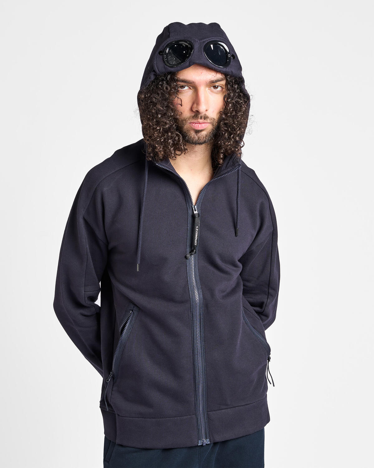 C.P. Company Diagonal Raised Fleece Goggle Sweatshirt - Image 4