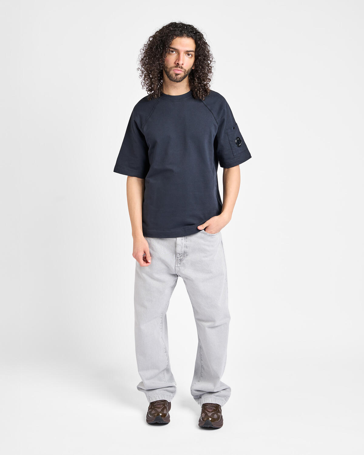 C.P. Company Light Fleece Short Sleeve Sweatshirt - Image 3