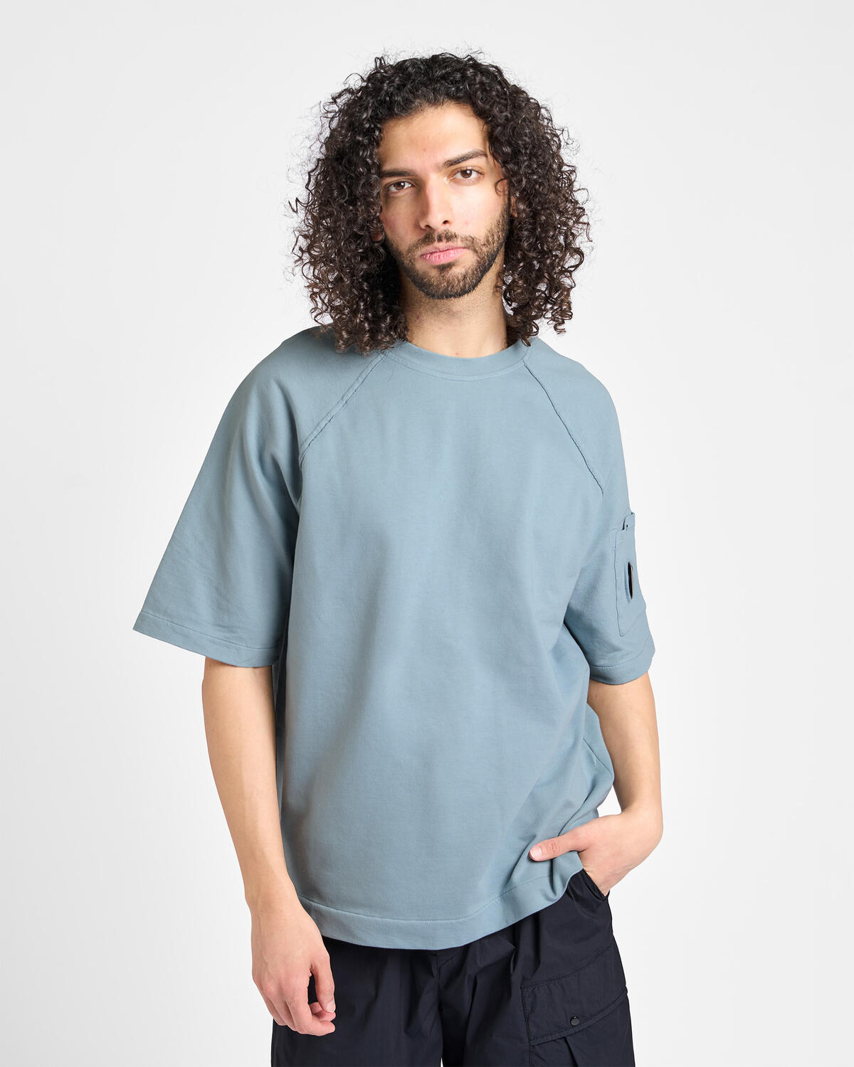 C.P. Company Light Fleece Short Sleeve Sweatshirt - Image 4