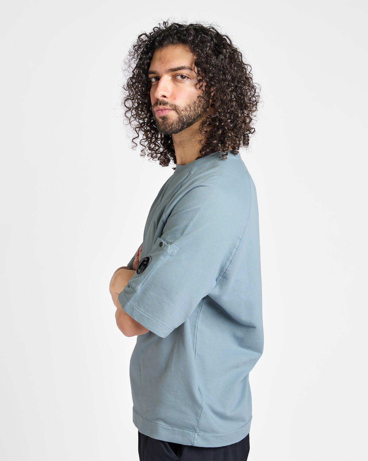 C.P. Company Light Fleece Short Sleeve Sweatshirt - Image 5