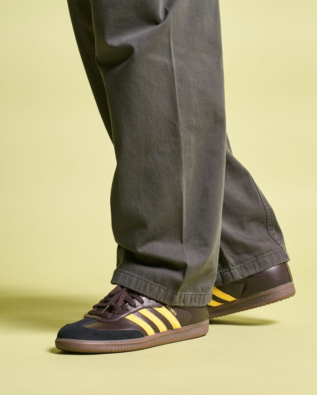 Adidas Samba OG 'Aurora Coffee/Crew Yellow/Gum' - Image 8