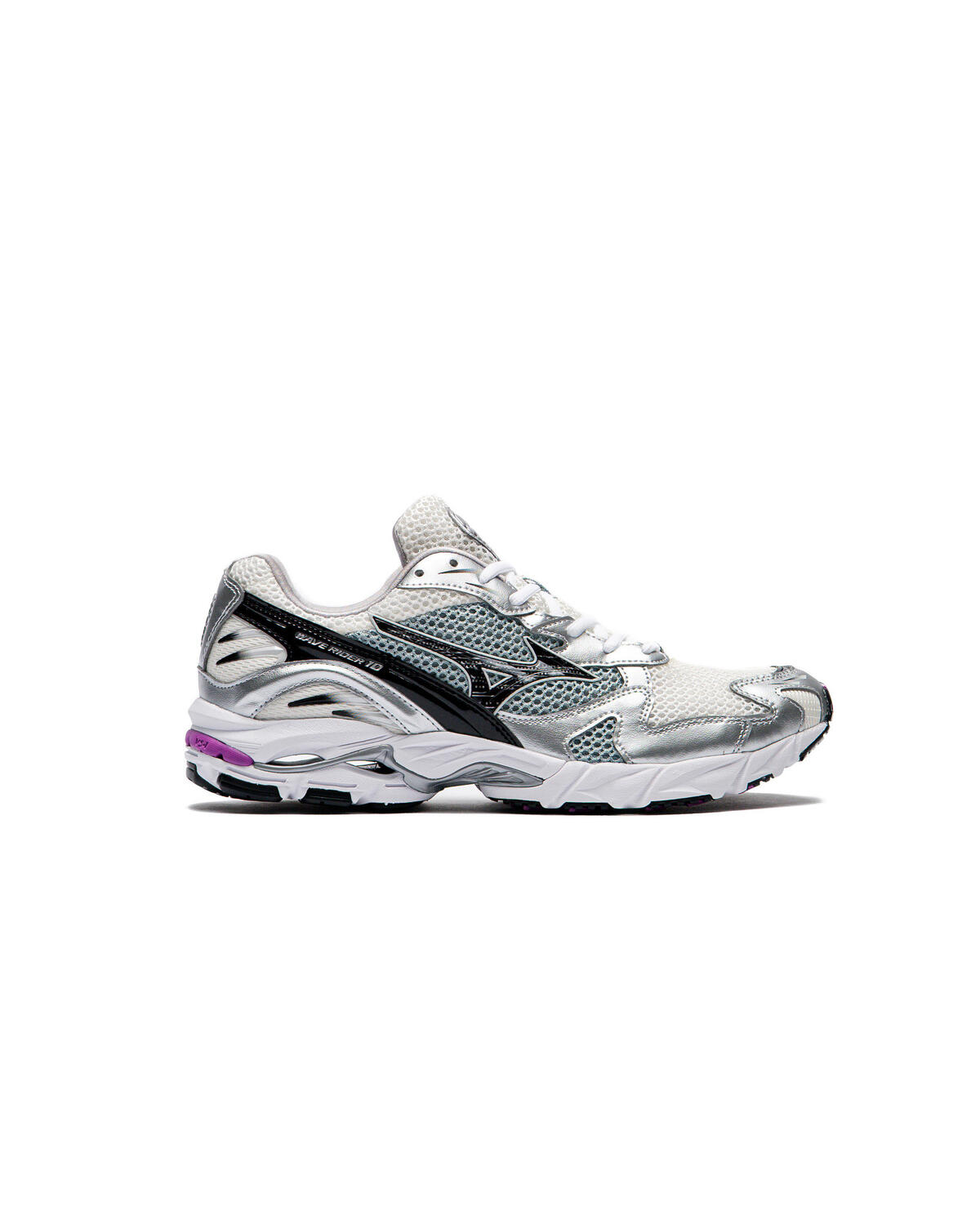 Mizuno Wave Rider Snow White/Black/Slate D1GA210418 - Image 5