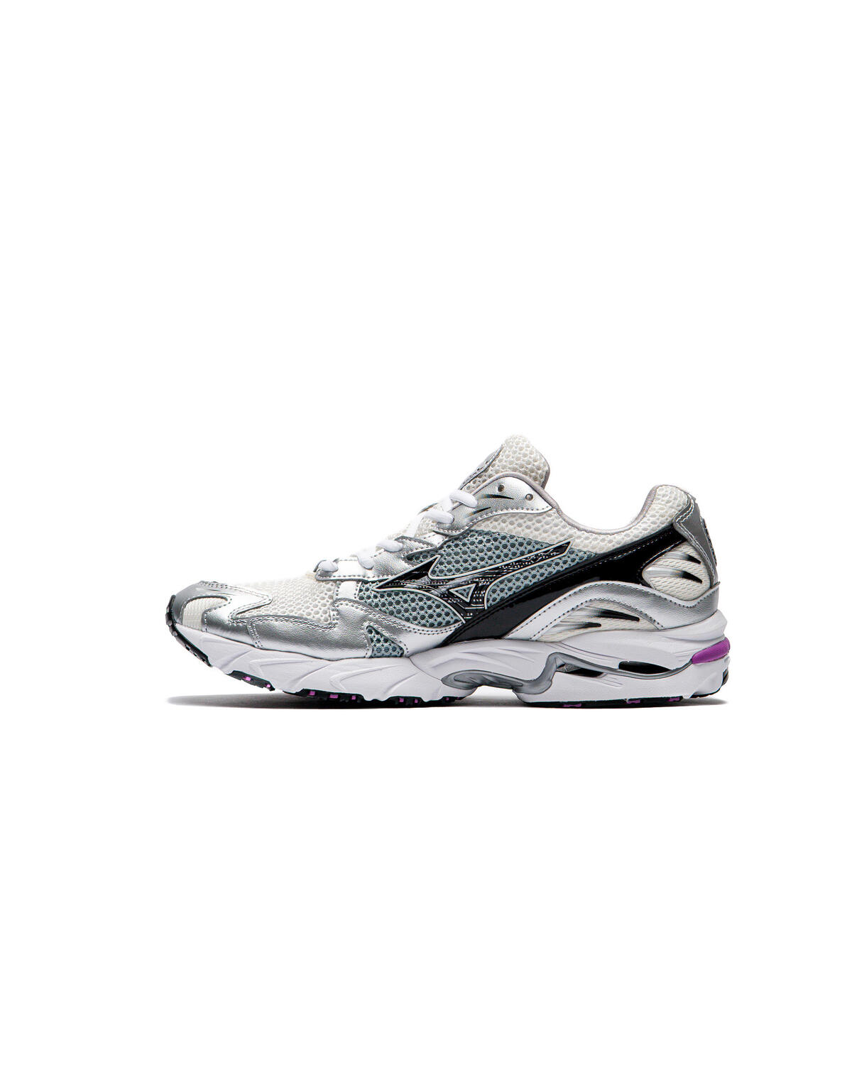 Mizuno Wave Rider Snow White/Black/Slate D1GA210418 - Image 6