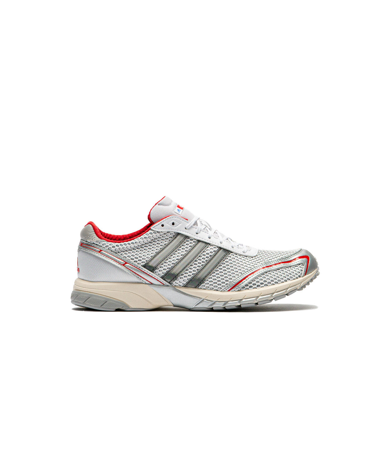 adidas Women's Adizero Adios OG Silver Metallic / Black - Better Scarlet