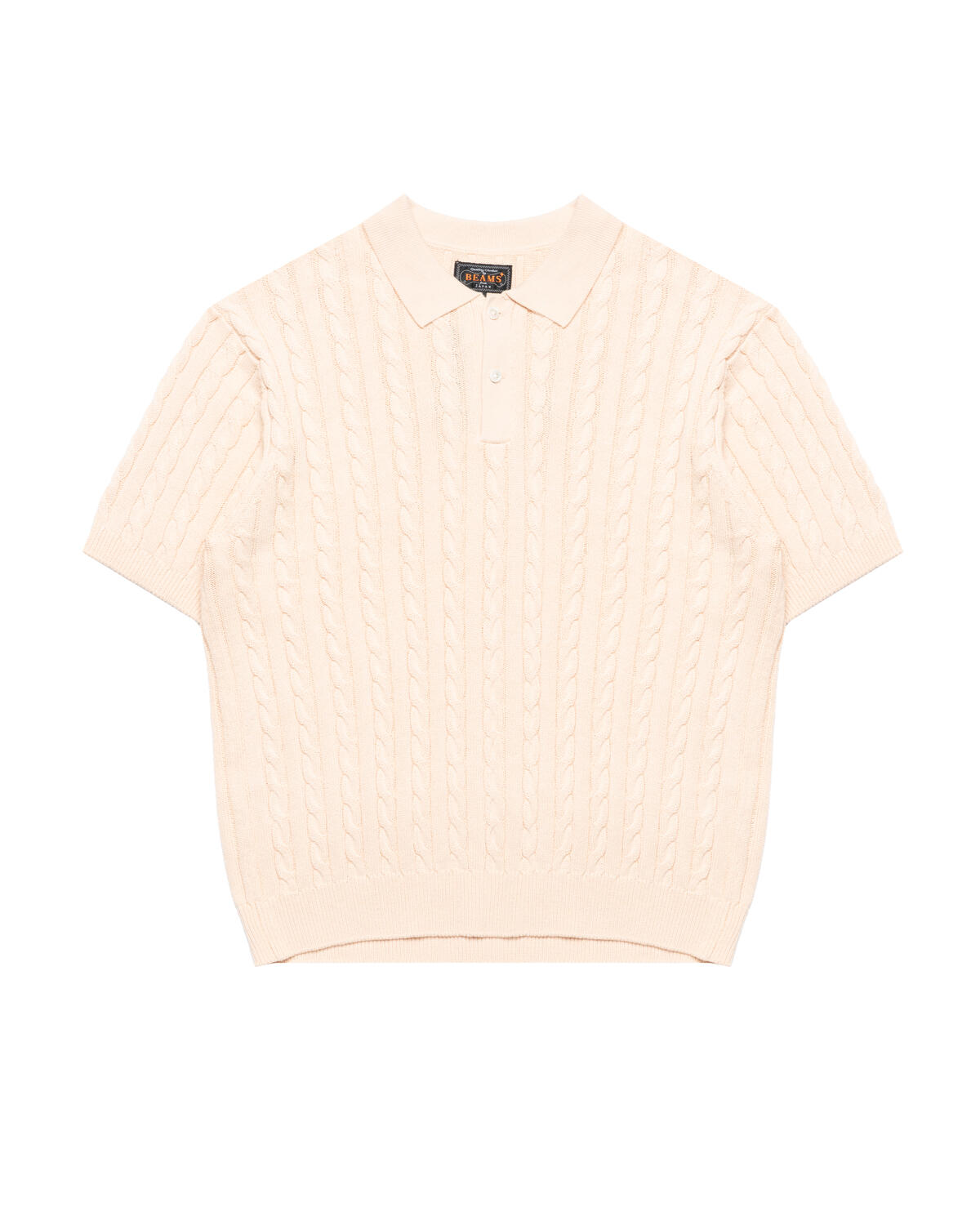 Beams+ Knit Polo Cable