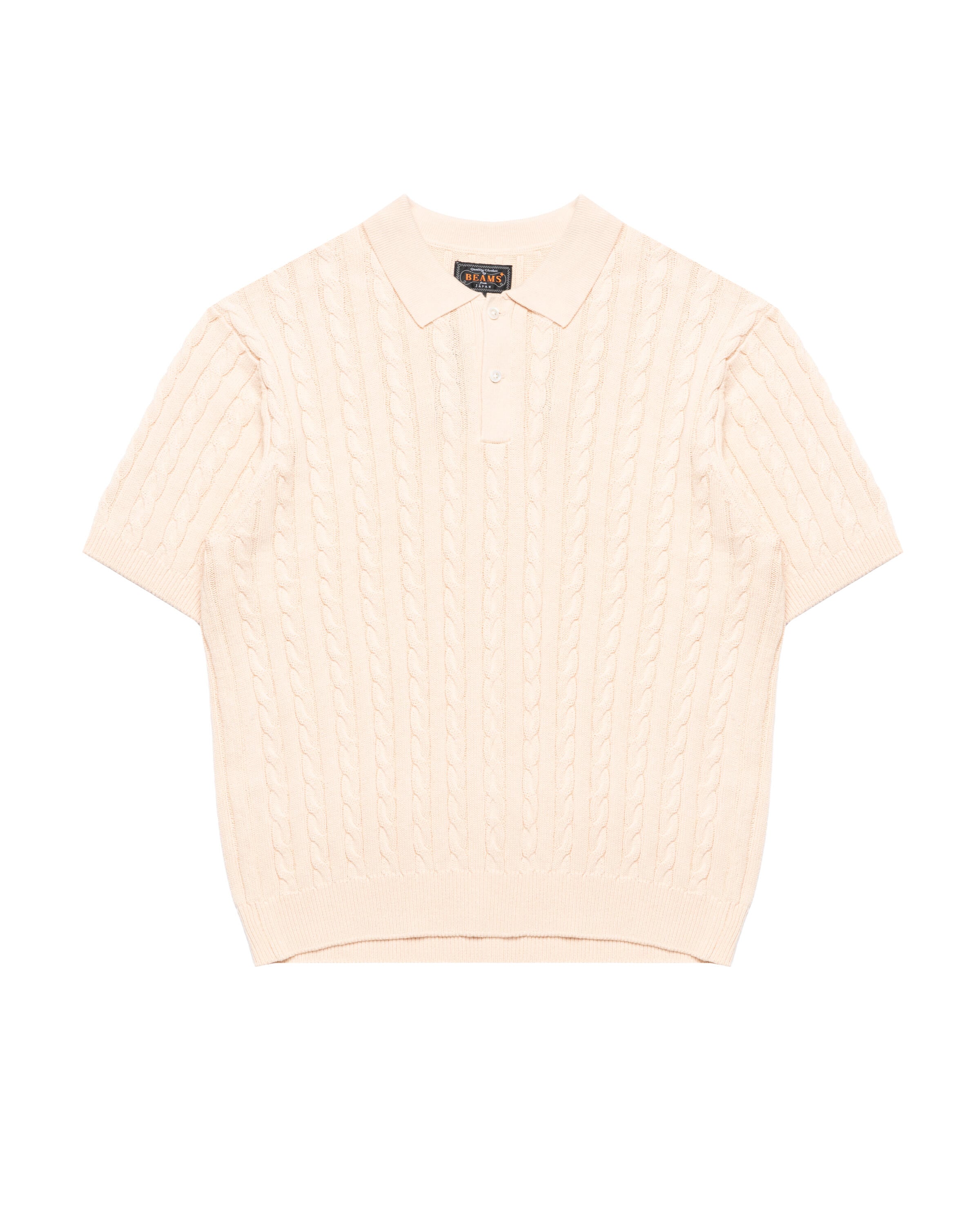 Beams+ Knit Polo Cable
