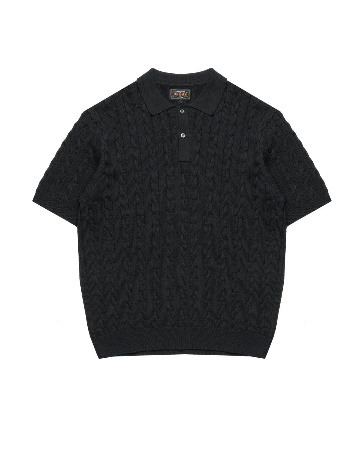 Beams+ Knit Polo Cable