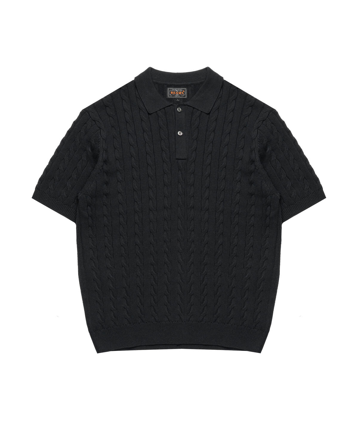 Beams+ Knit Polo Cable