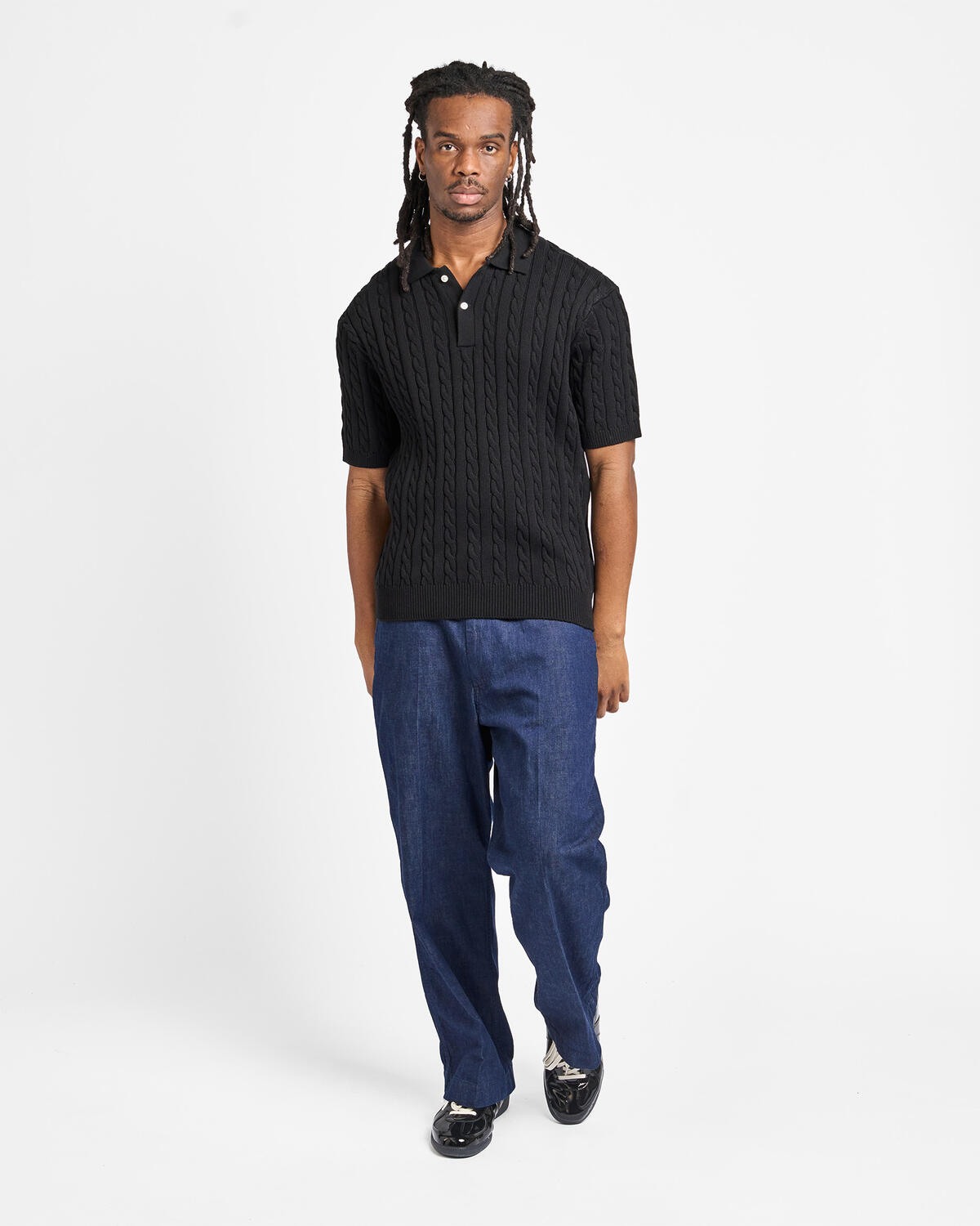 Beams+ Knit Polo Cable - Image 3