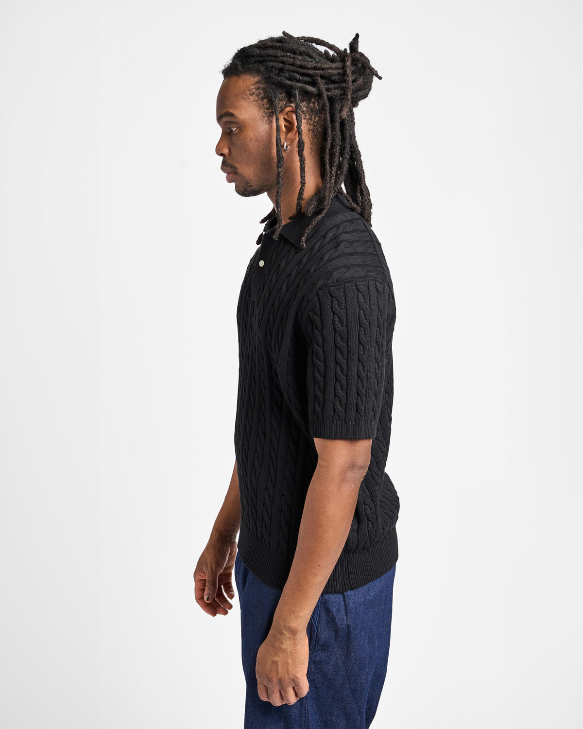 Beams+ Knit Polo Cable - Image 5