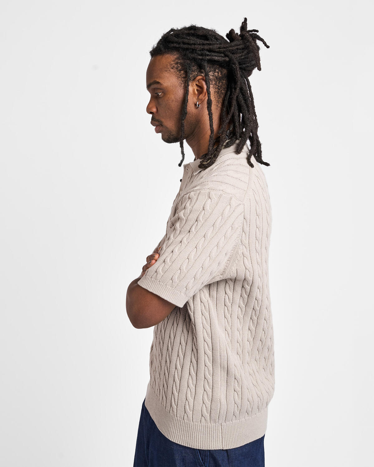 Beams+ Knit Polo Cable - Image 5