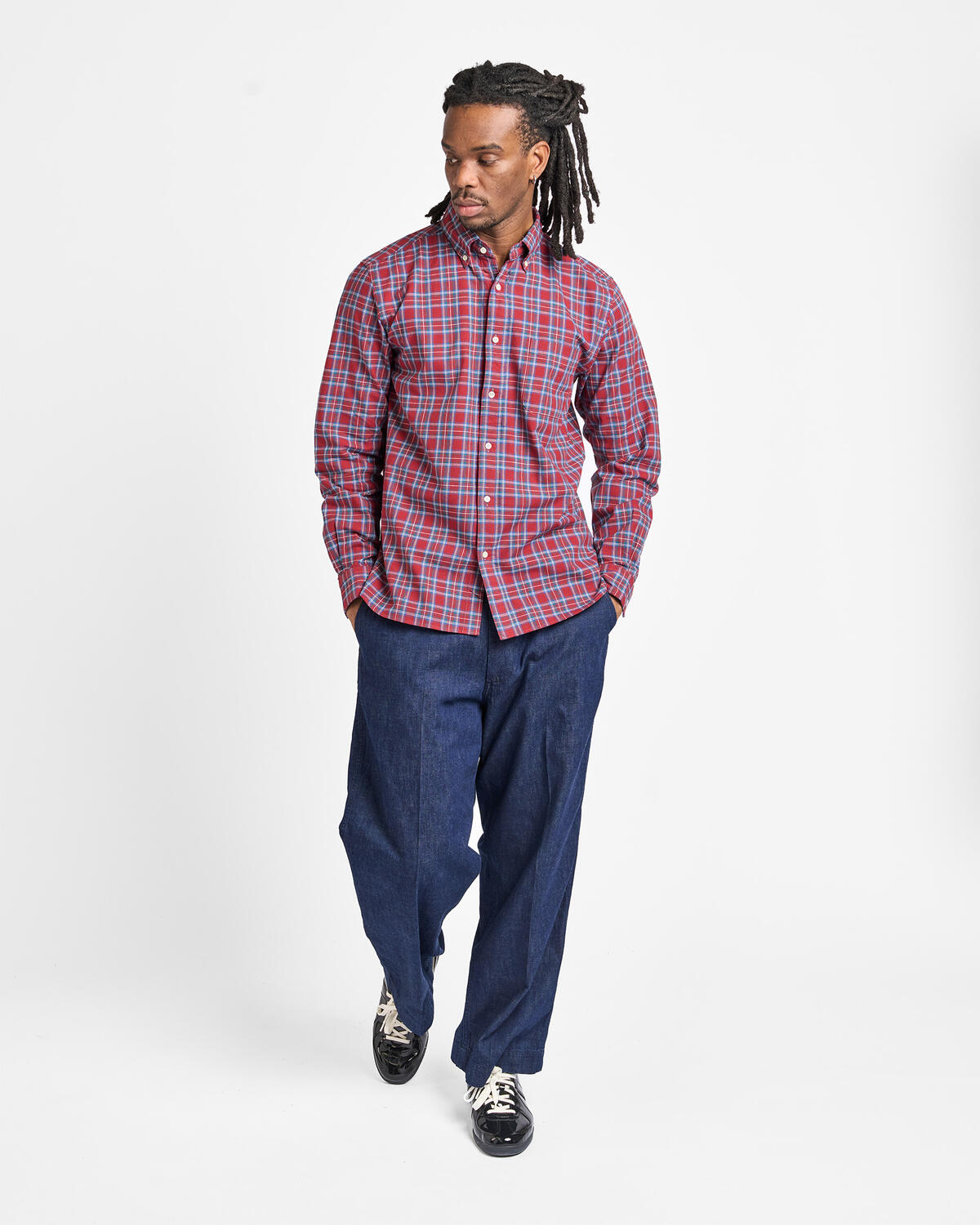 Beams+ B.D. Indigo Yarn Tartan - Image 3