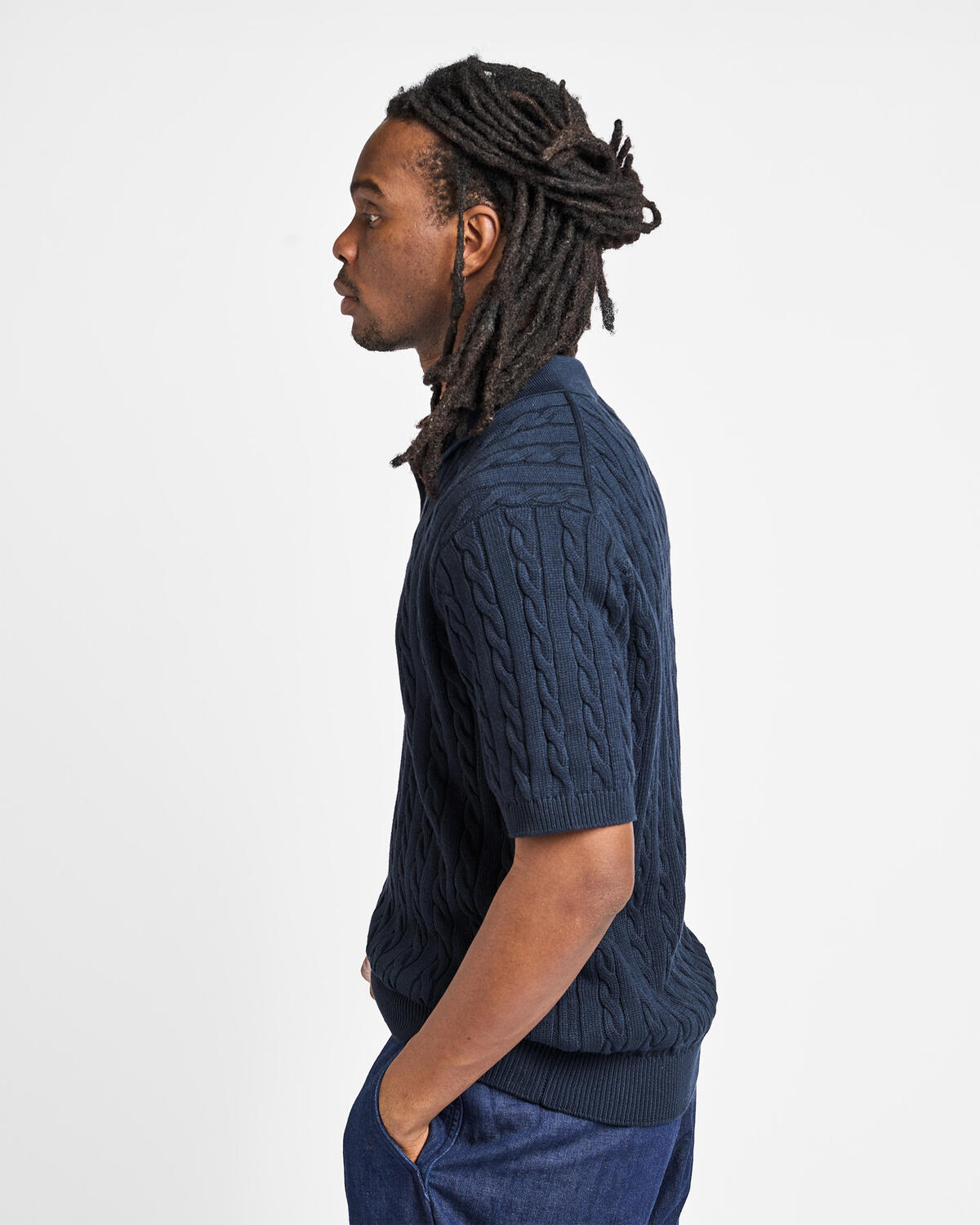 Beams+ Knit Polo Cable - Image 5