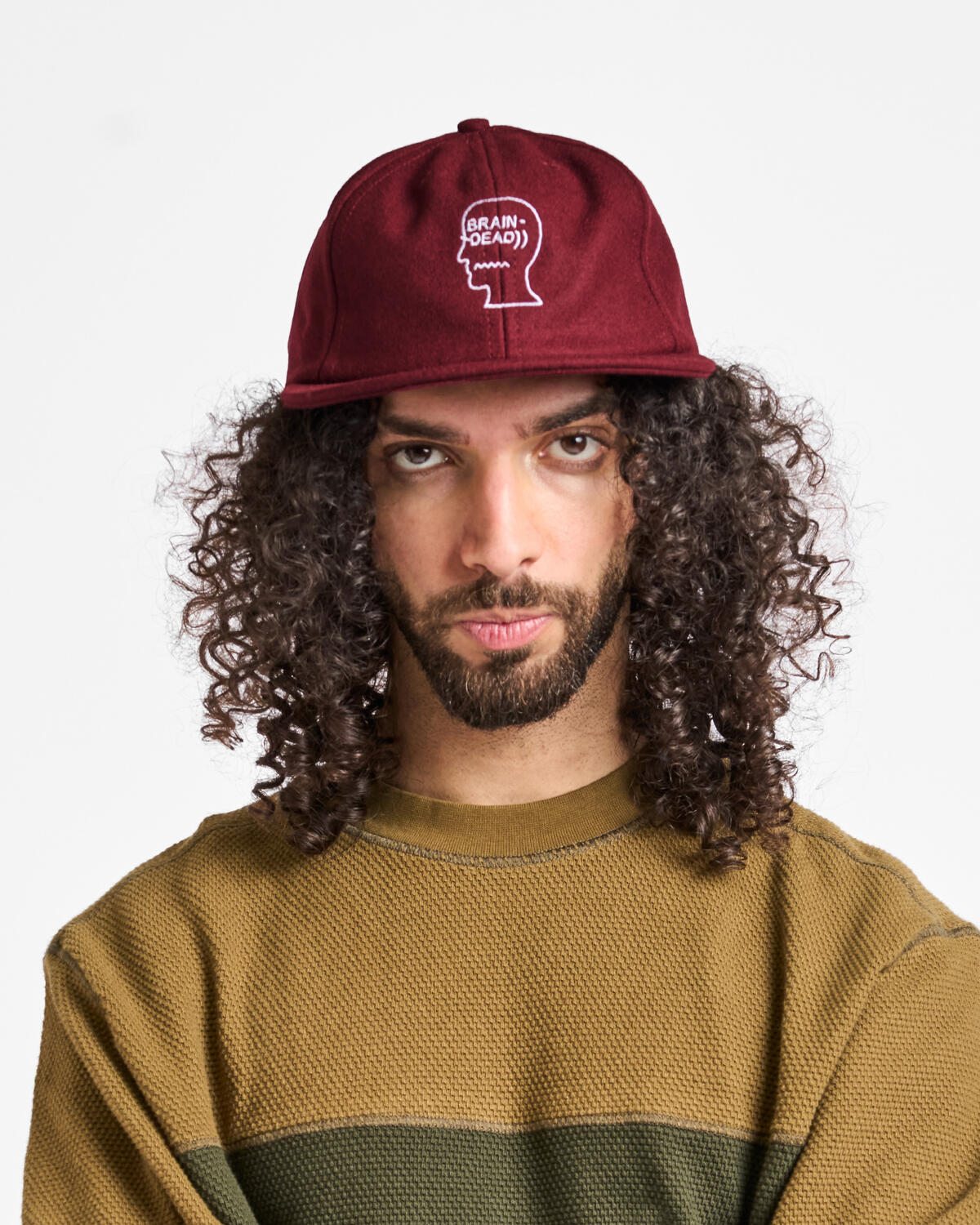 Brain Dead Flannel Classic Logohead 6 Panel Hat - Image 3