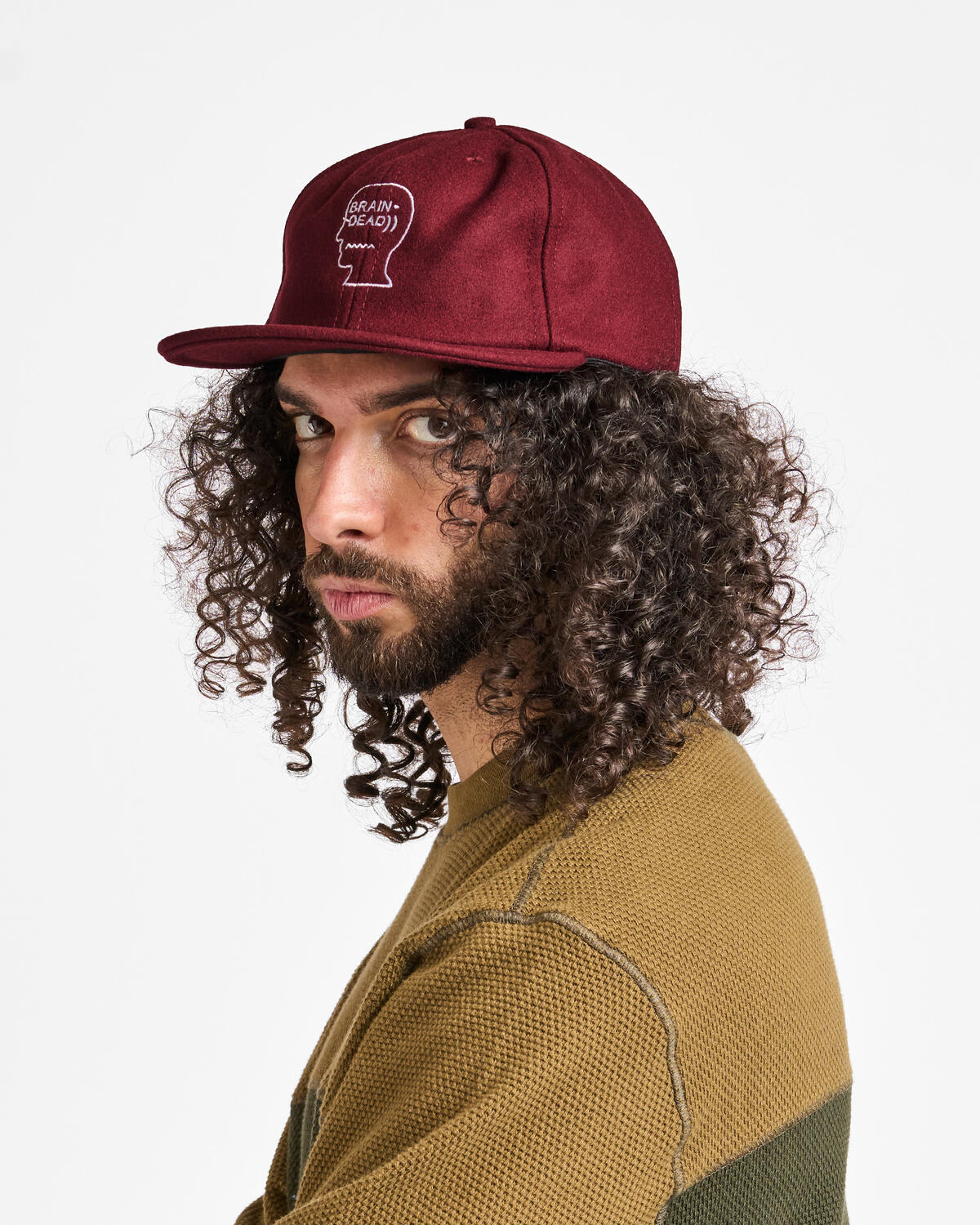 Brain Dead Flannel Classic Logohead 6 Panel Hat - Image 4