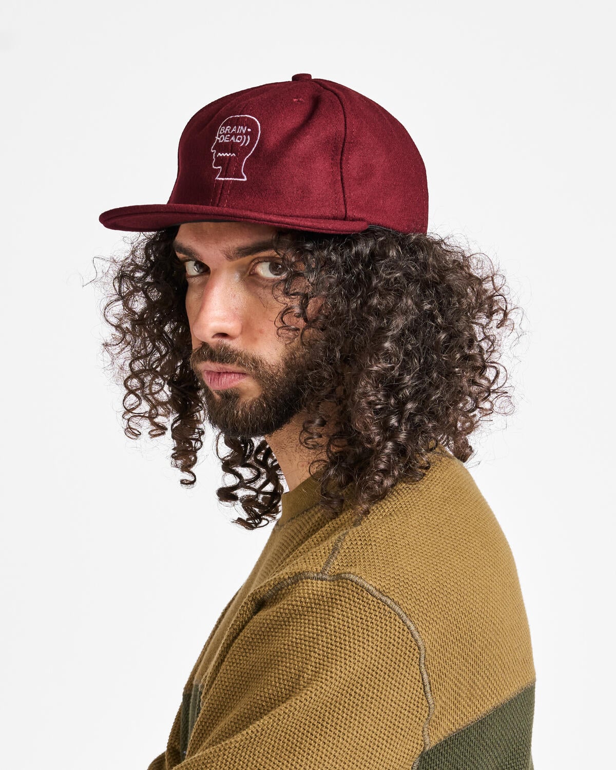 Brain Dead Flannel Classic Logohead 6 Panel Hat - Image 4