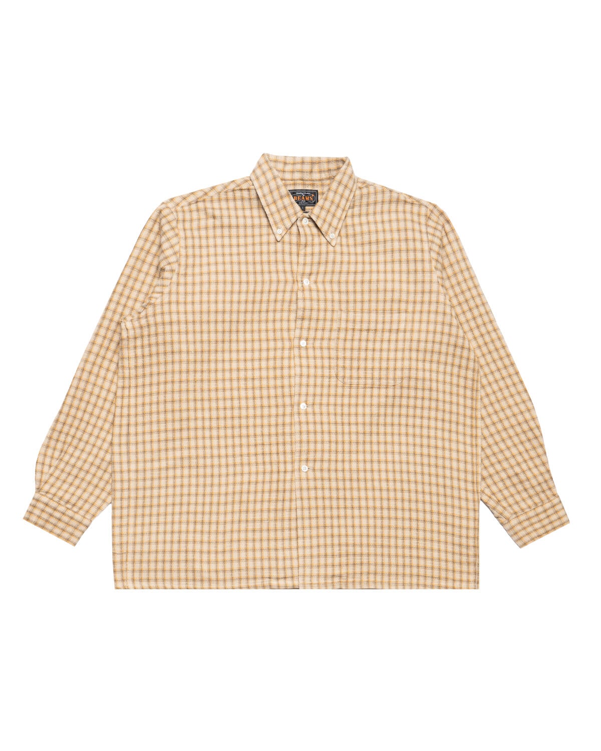 Beams+ Open B.D. Panama Plaid Double Face Shirt