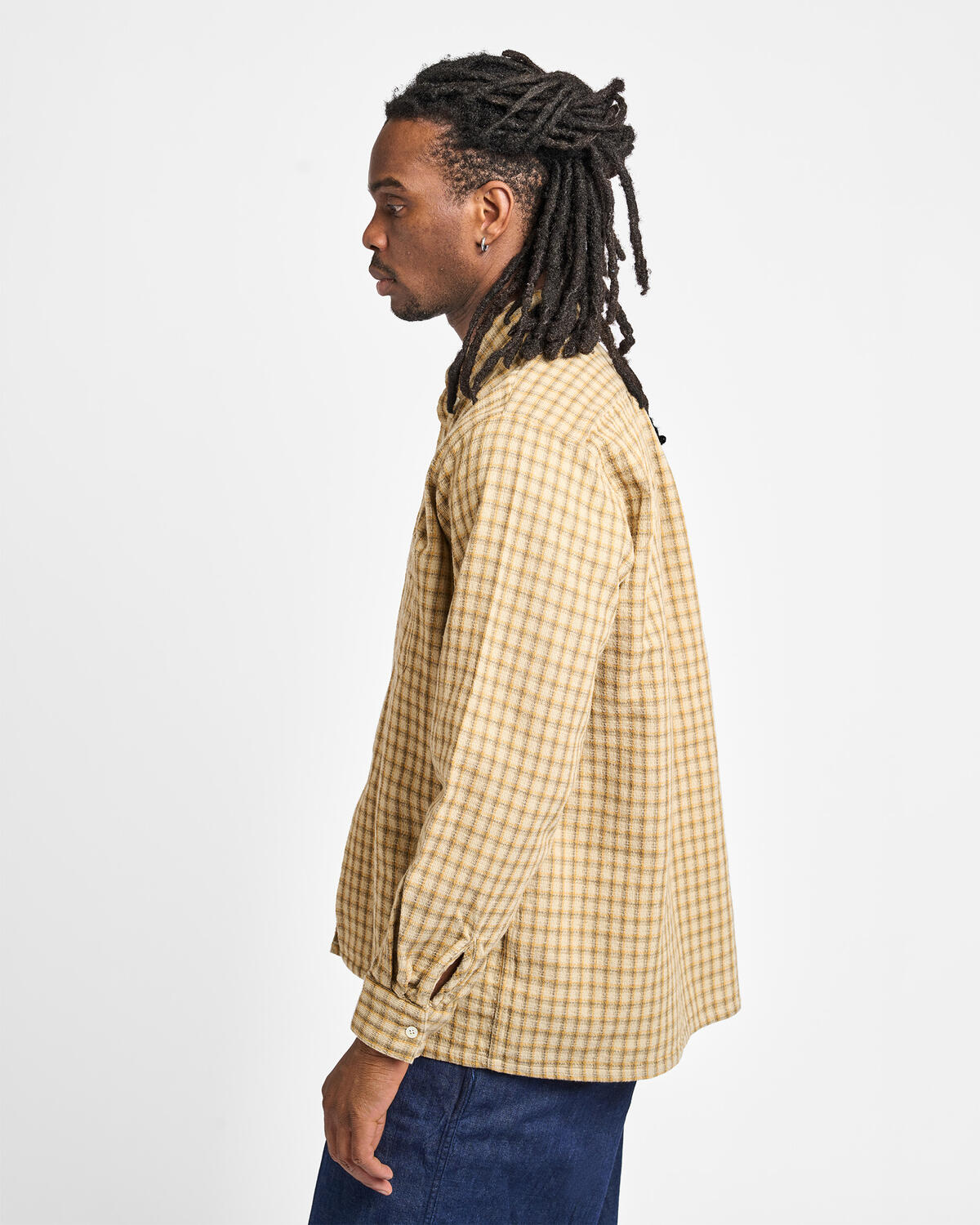 Beams+ Open B.D. Panama Plaid Double Face Shirt - Image 5