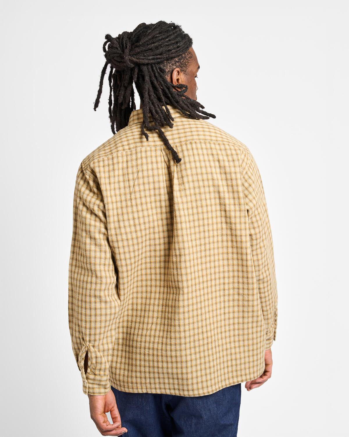 Beams+ Open B.D. Panama Plaid Double Face Shirt - Image 6