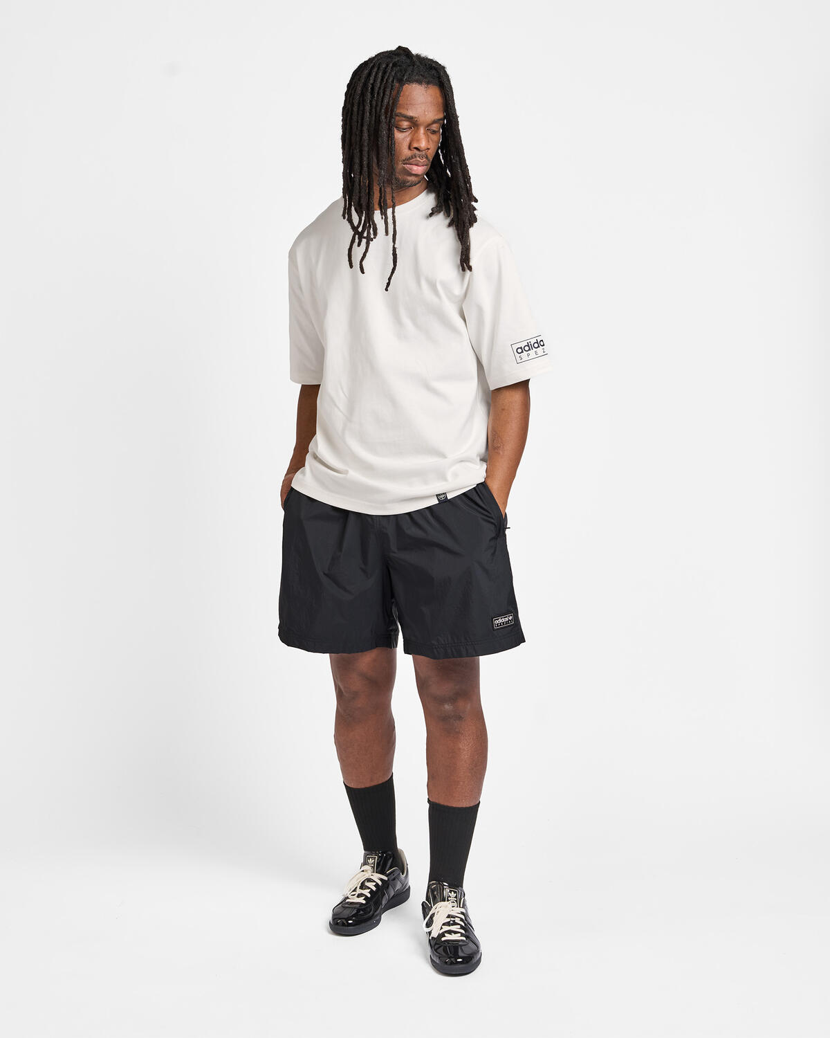 Adidas Hudswell SPZL Shorts 'Black' - Image 7