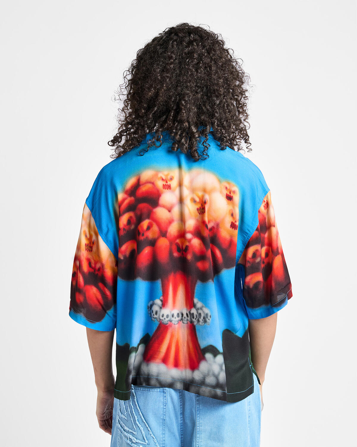 Brain Dead Explosion Short Sleeve Button Down Shirt - Blue / Multi - Image 11