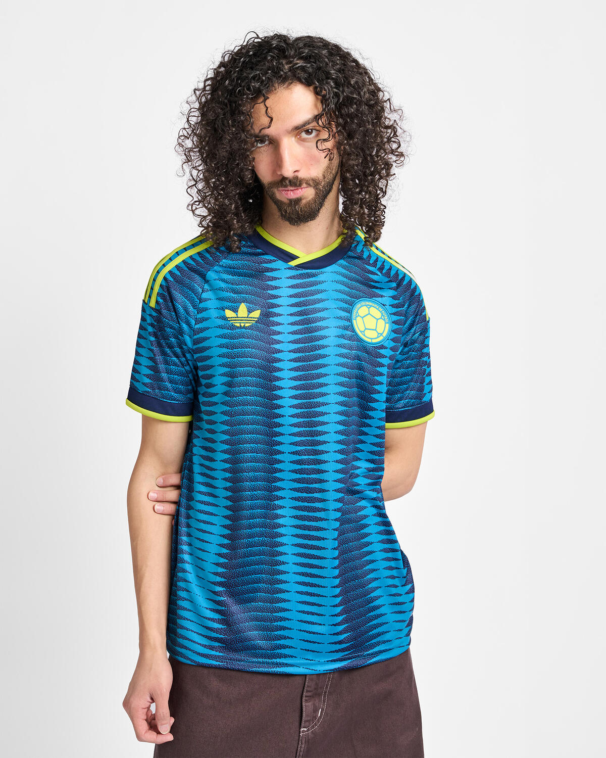 Adidas Men's Colombia 26 Away Jersey Apparel - Team Navy Blue 2 / Mystery Petrol - Image 6
