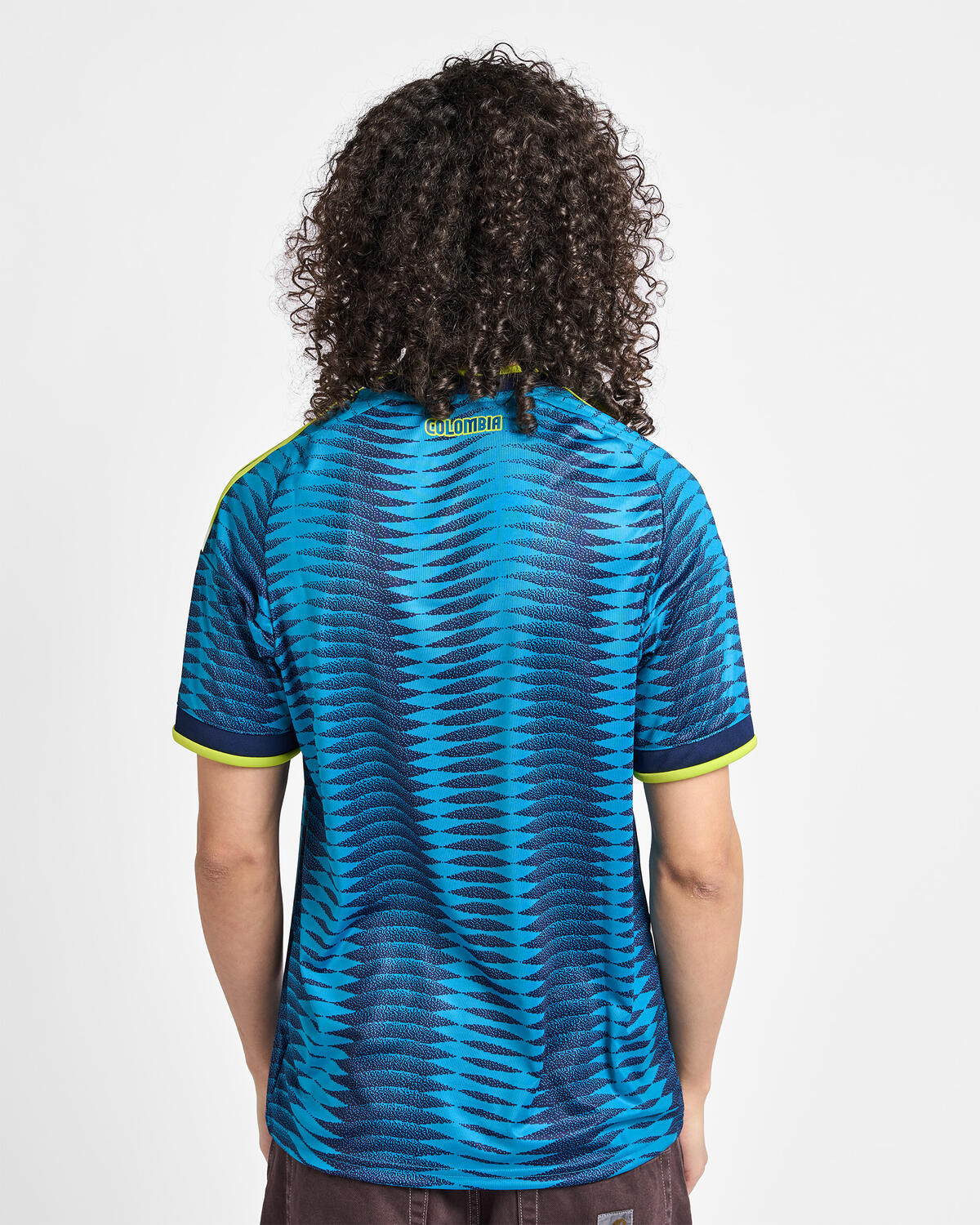 Adidas Men's Colombia 26 Away Jersey Apparel - Team Navy Blue 2 / Mystery Petrol - Image 8