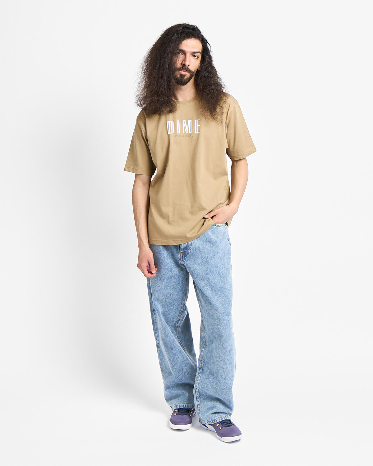Dime Blocks T-Shirt, tan - Image 3