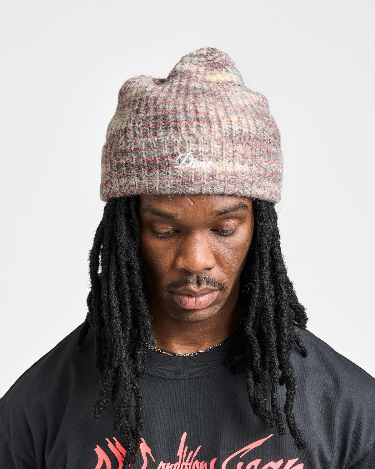 Dime Fuzzy Fold Beanie - Blush - Image 4