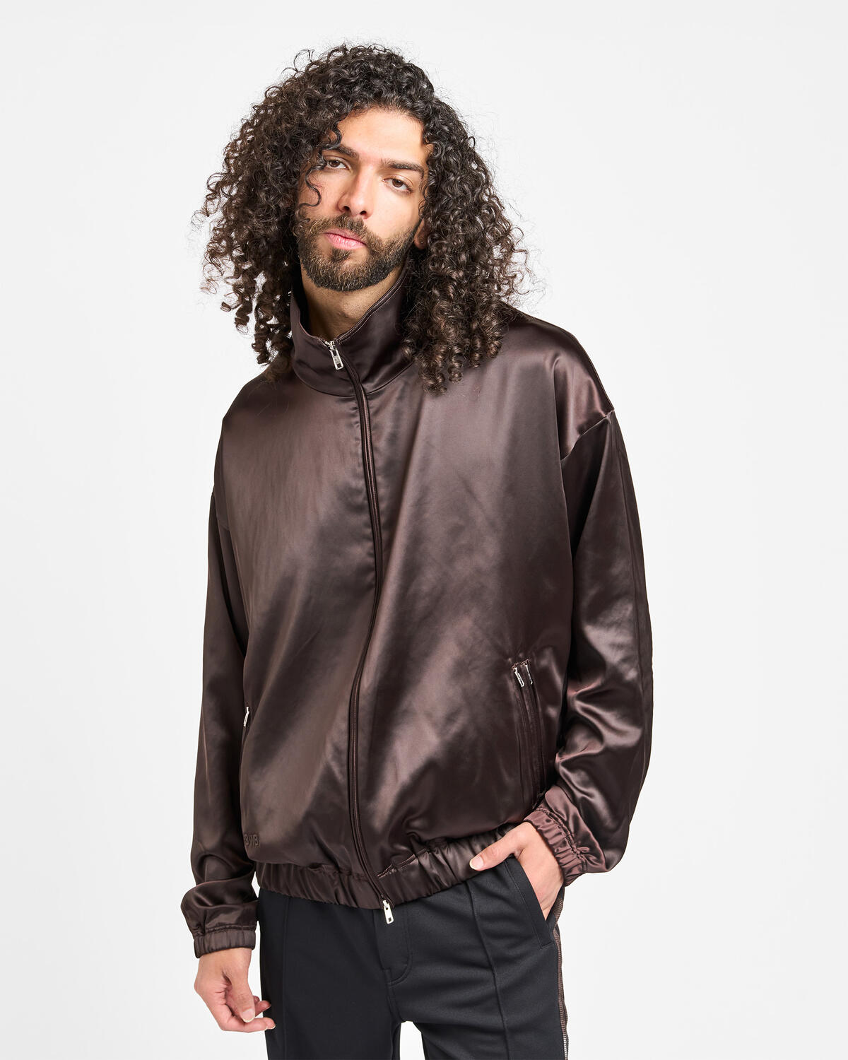 Y-3 by Wales Bonner Satin Jacket - Aurora Coffee - Image 8
