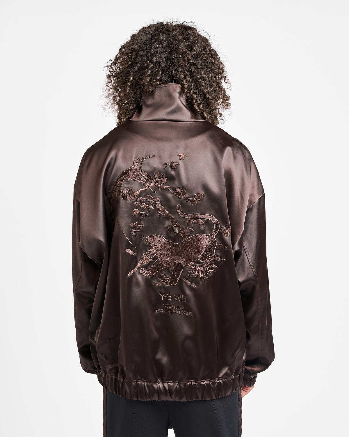 Y-3 by Wales Bonner Satin Jacket - Aurora Coffee - Image 10