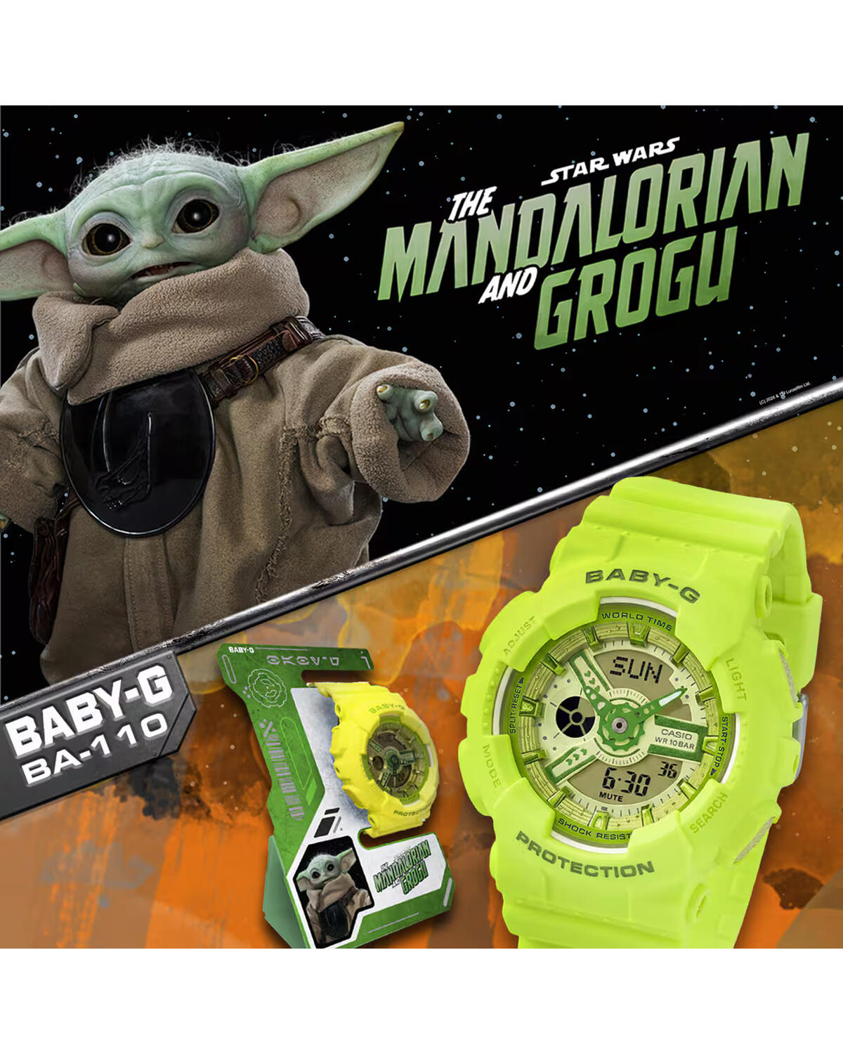 G-Shock x Star Wars BA-110YK-3AER-MAN 'Grogu' - Image 3