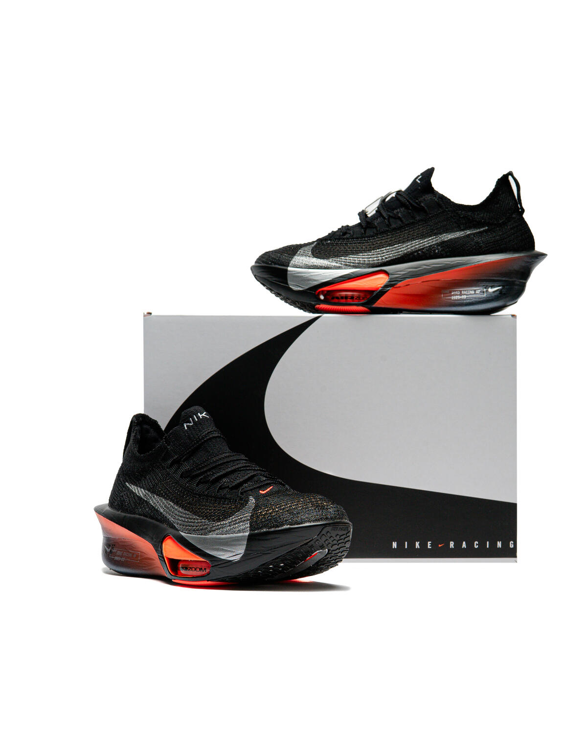 Air Zoom Alphafly 3 Sneakers Black / Metallic Silver / Bright Crimson - Image 12