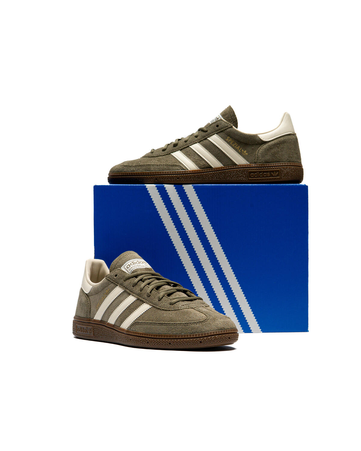 adidas Handball Spezial - Olive Strata / Cream White / Gum5 (Women's) - Image 10