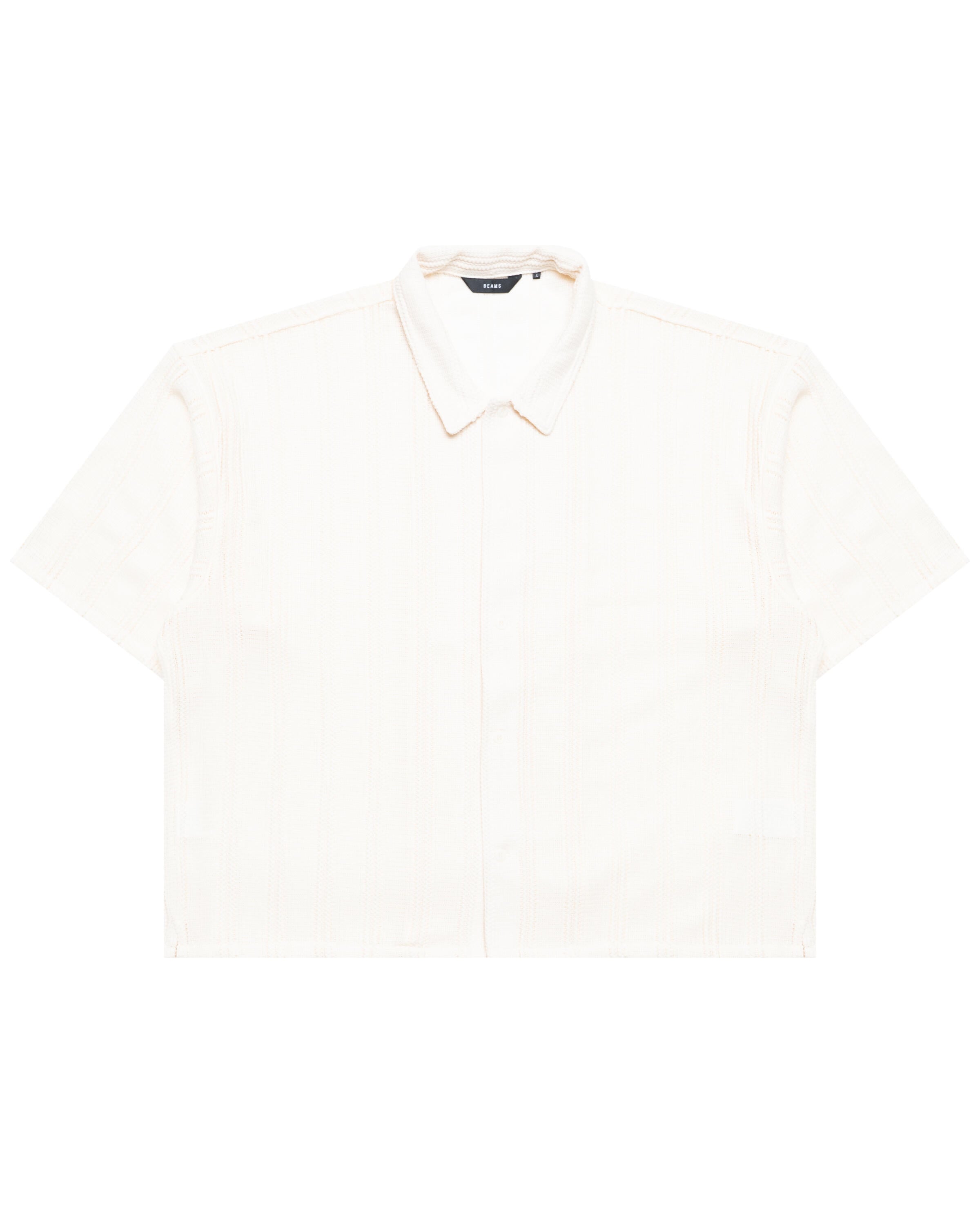 Beams Mesh Open Collar Shirt