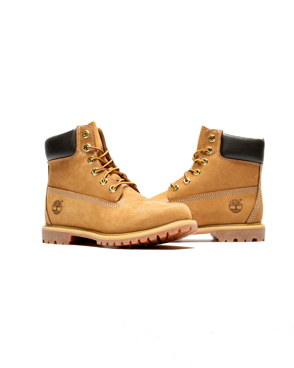 Timberland Brown Leather Work Boots with Yellow-Trim Laces Timberland Premium 6 main image 4