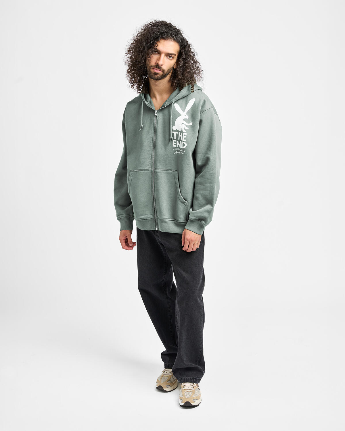 by Parra End the bunny zip hooded sweatshirt - Image 3