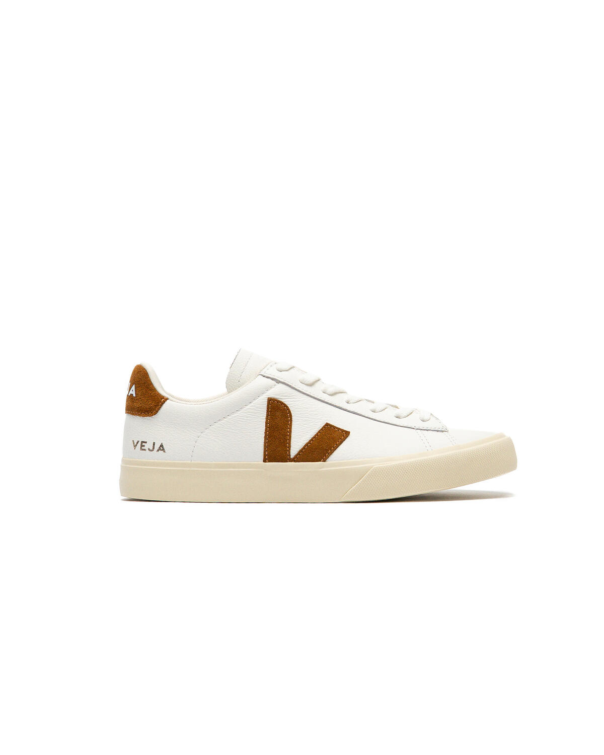 Veja Womens Campo Leather Trainer Extra-White Kaki - Image 7