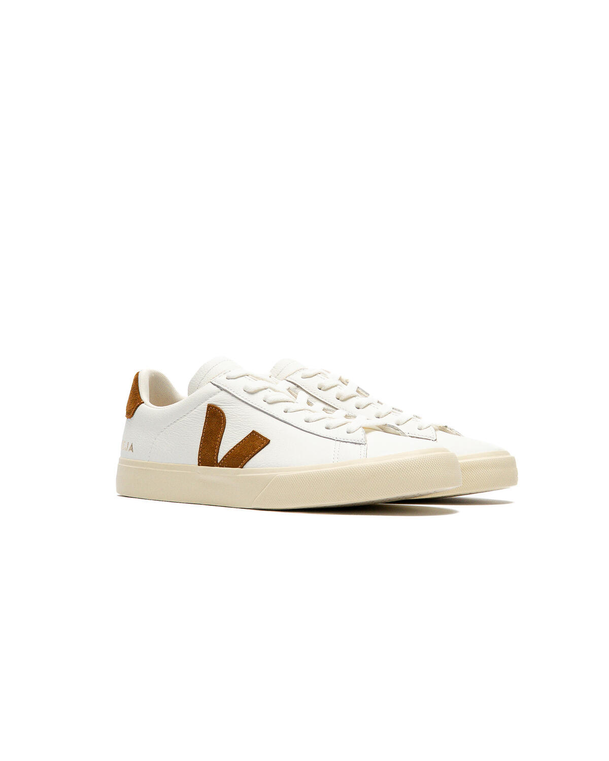Veja Womens Campo Leather Trainer Extra-White Kaki - Image 9