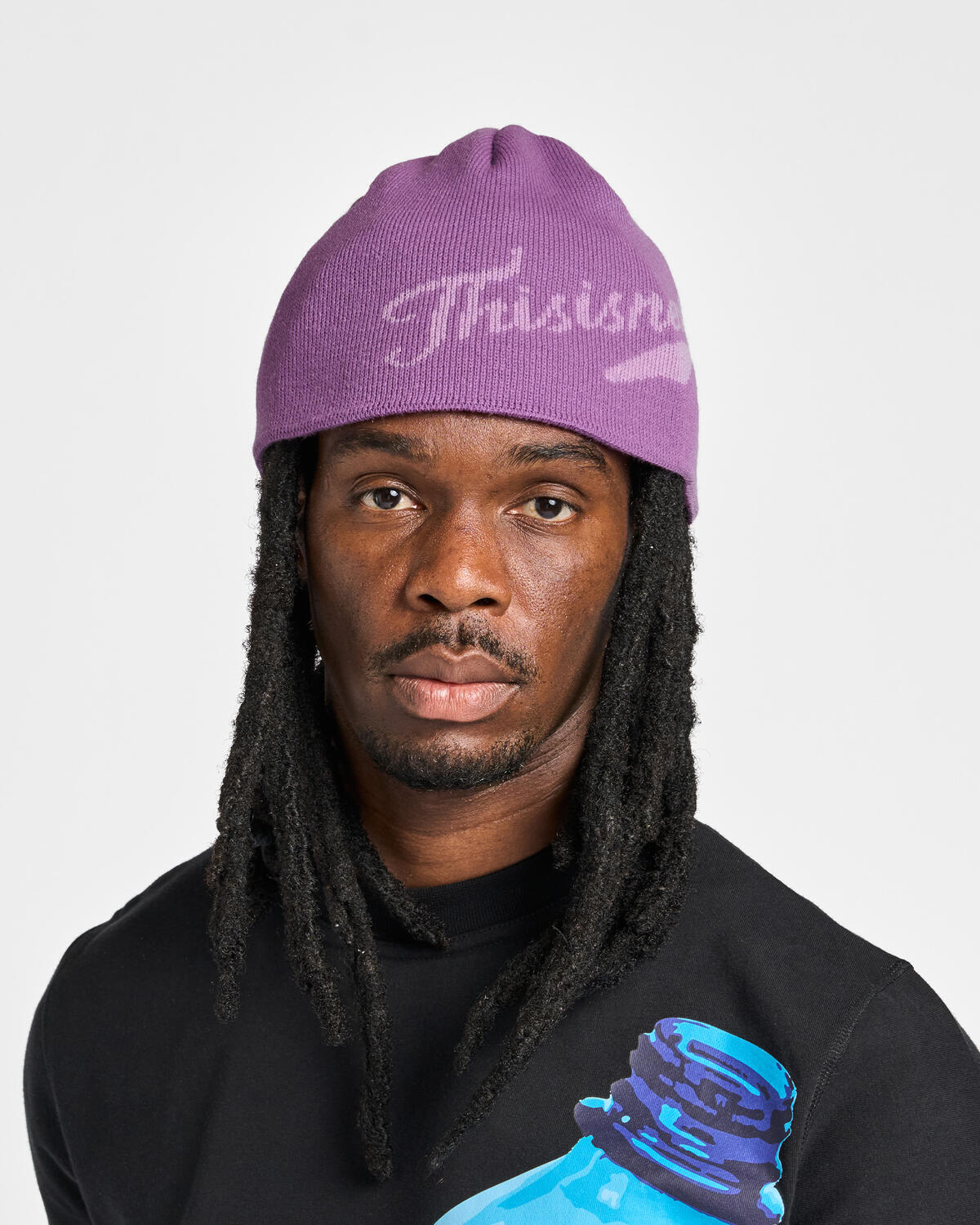 thisisneverthat Script-Logo No Cuff Beanie - Image 3