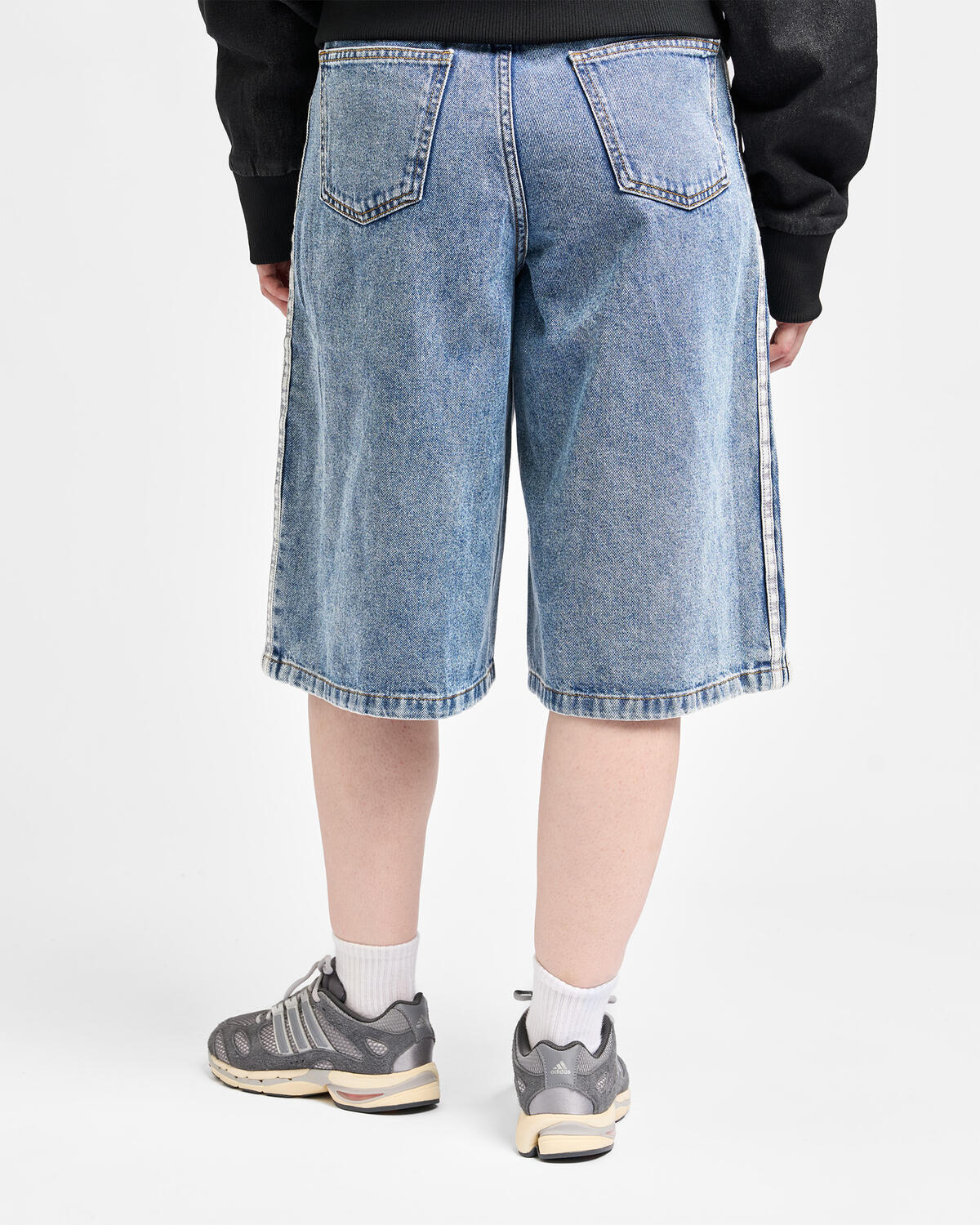 adidas Originals Wmns Mid Rise Denim Jorts - Image 6