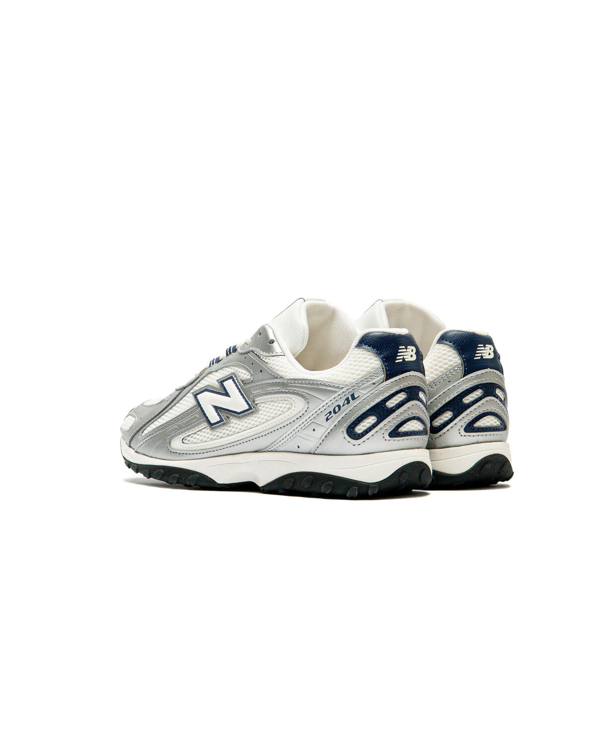 New Balance 204L - Sea Salt / Silver Metallic / NB Navy - Image 5