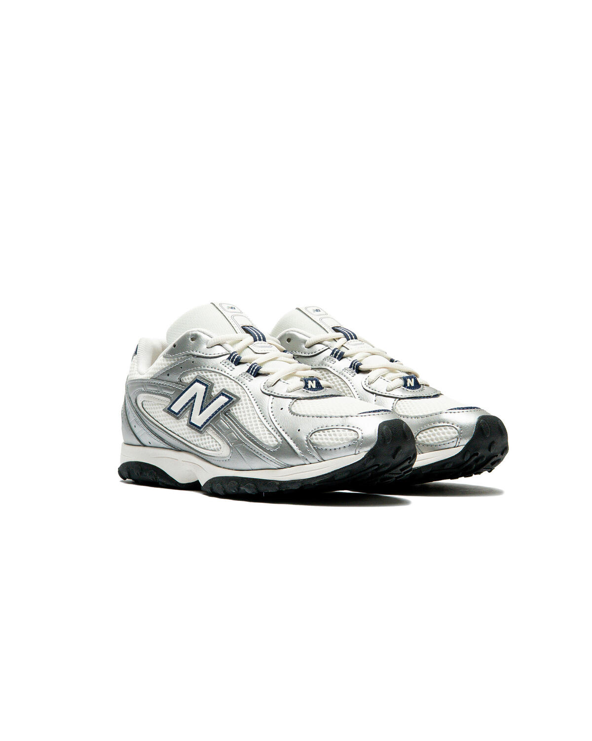 New Balance 204L - Sea Salt / Silver Metallic / NB Navy - Image 4